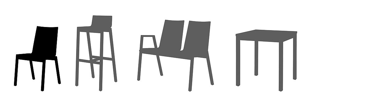 PAN | four-legged chair