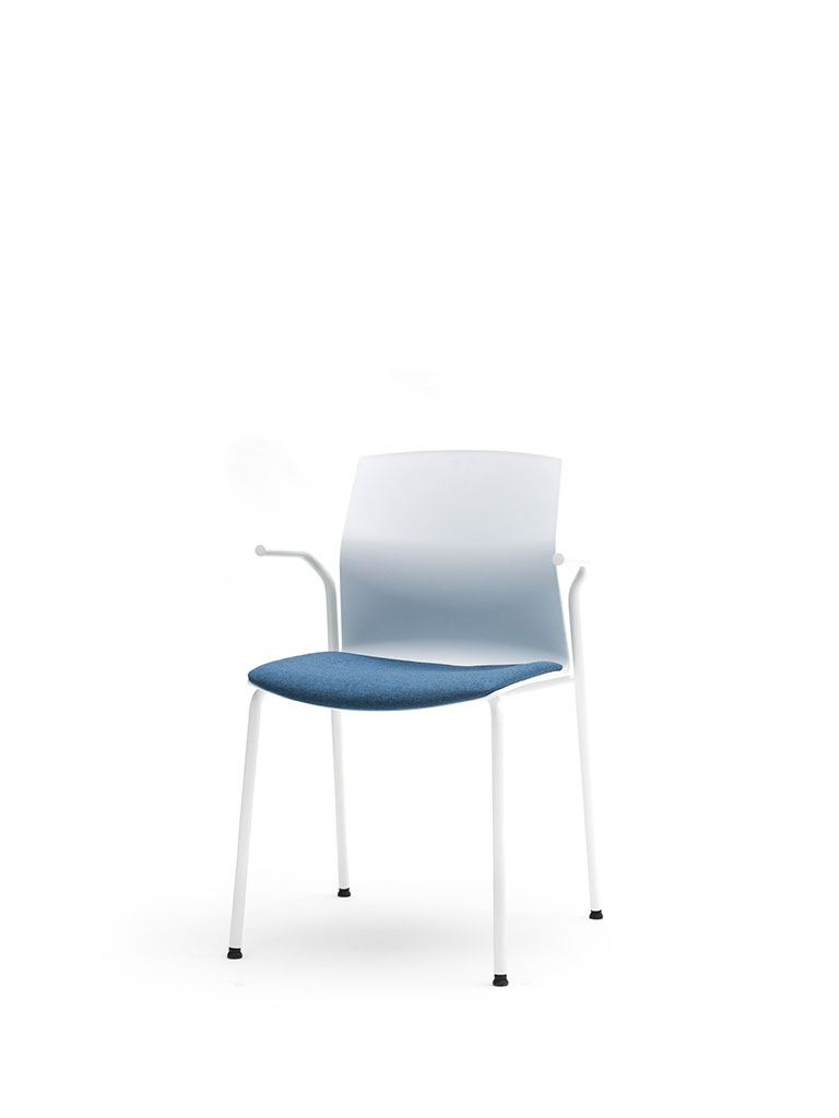 Kabi by AKABA | steel tube frame | white | upholstered seat