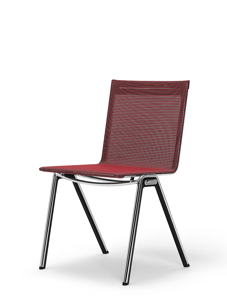 BLAQ chair | continuous seat and back | ruby red