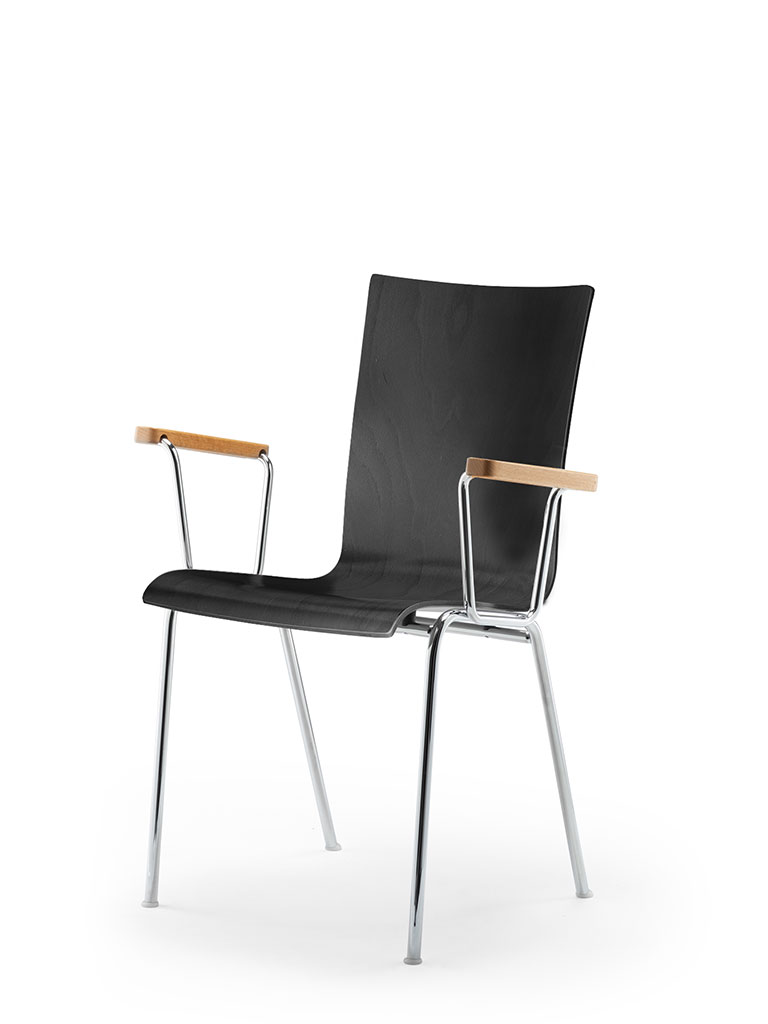 atlanta 50 | steel tube chair | four-legged chair | shell 40 | with armrests | not upholstered