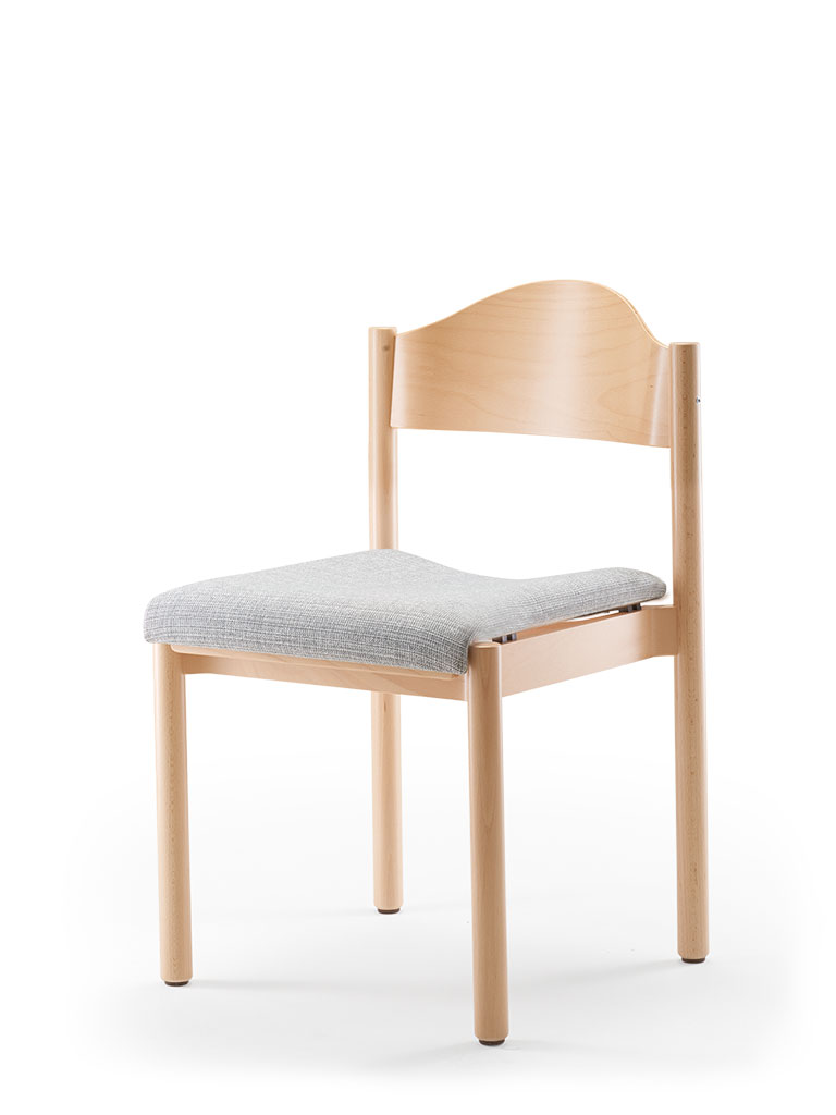 elena | wooden chair | upholstered seat