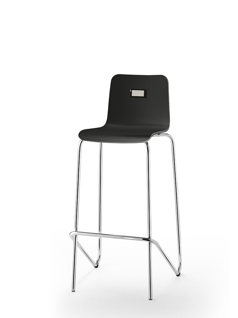 no.e | digital information and numbering system | integrated in barstool logochair