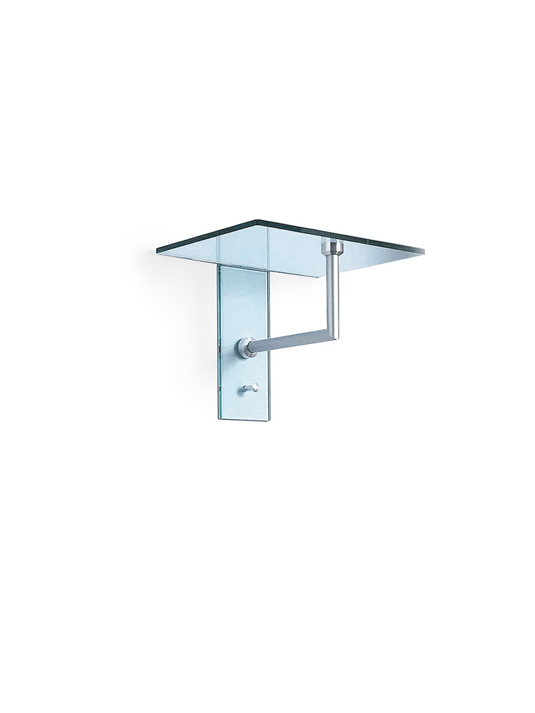 D-TEC | ATLAS 1 | wall-mounted coat rack | shelf | clear glass