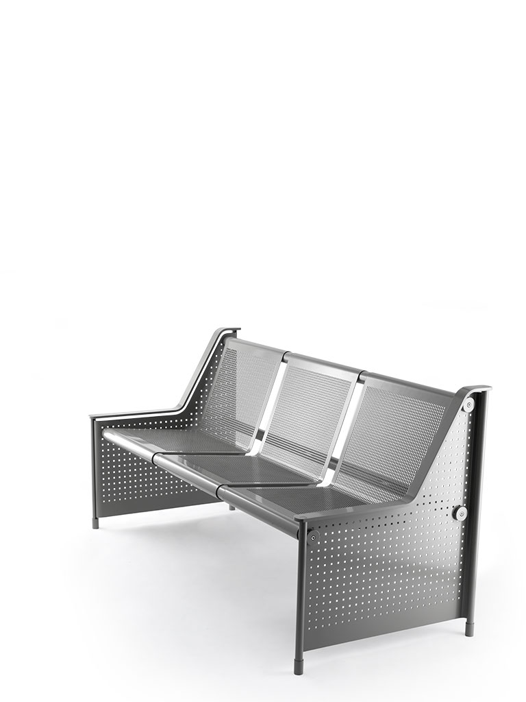 Jett | metal bench seat | 3-seater