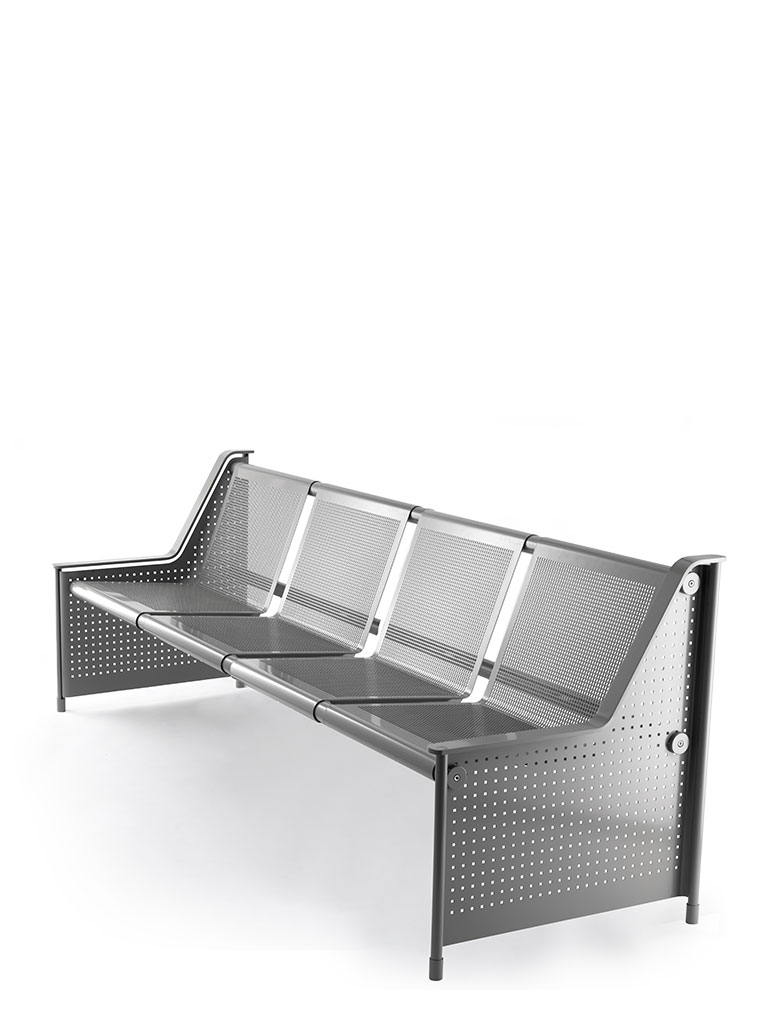 Jett | metal bench seat | 4-seater